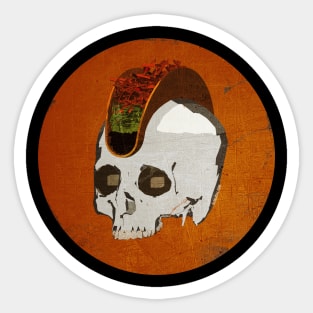 The Original Punk Rock Taco with Mohawk Skull! Sticker